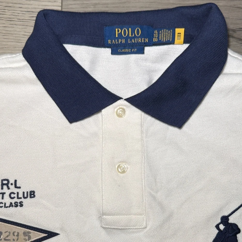 Polo Ralph Lauren Men's Mesh Yacht Club Polo Shirt XL Classic Fit